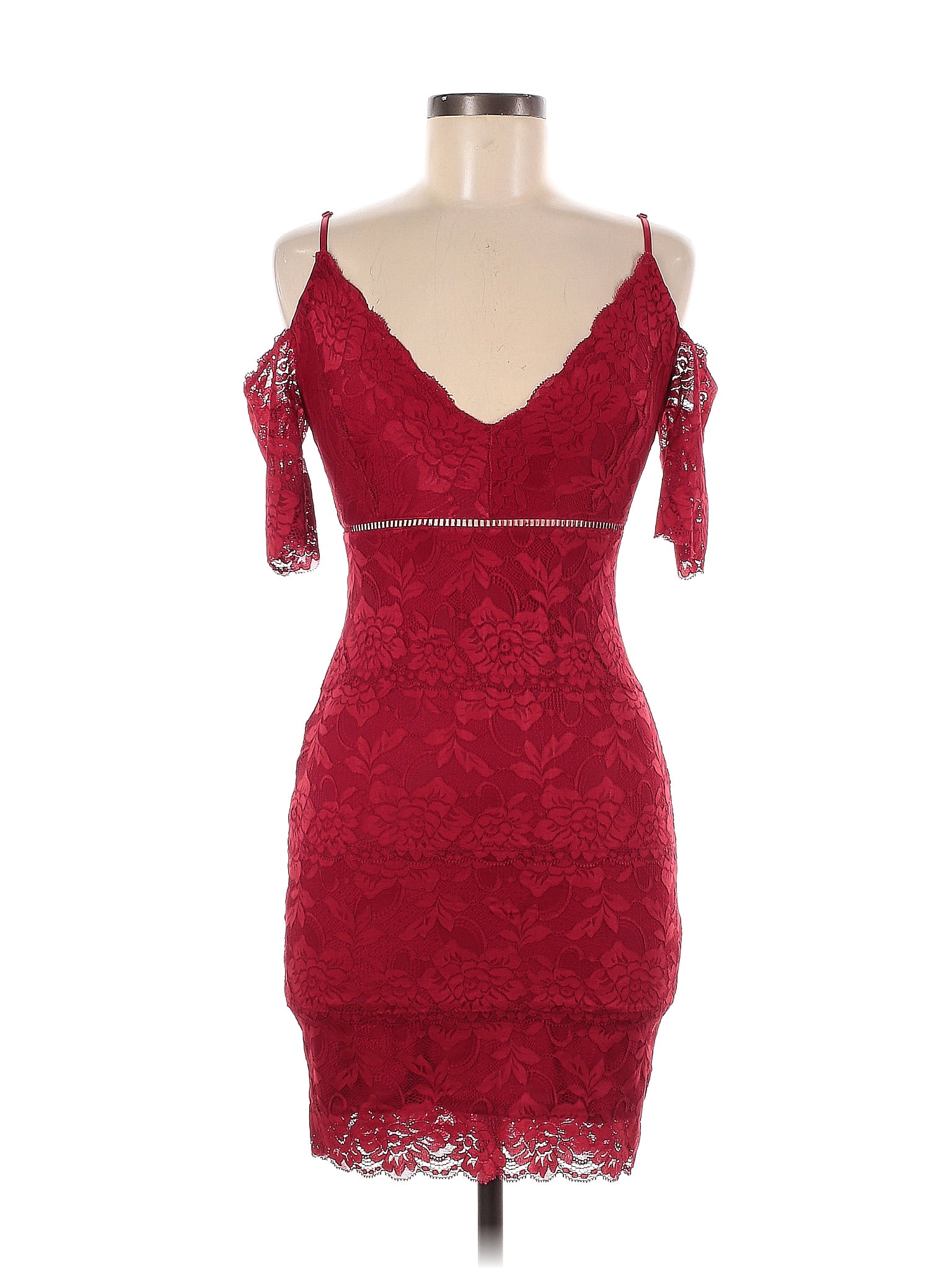 Guess red lace on sale dress