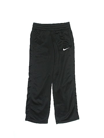Nike 100% Polyester Solid Black Track Pants Size S (Youth) - 53% off