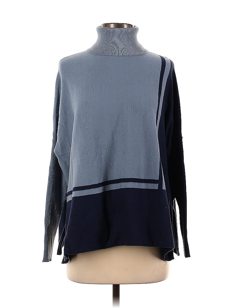 Wynne Layers Color Block Blue Turtleneck Sweater Size XS - 67% off ...