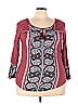 Live 4 Truth 100% Rayon Burgundy Long Sleeve Top Size 18 - 20 (Plus) - photo 1