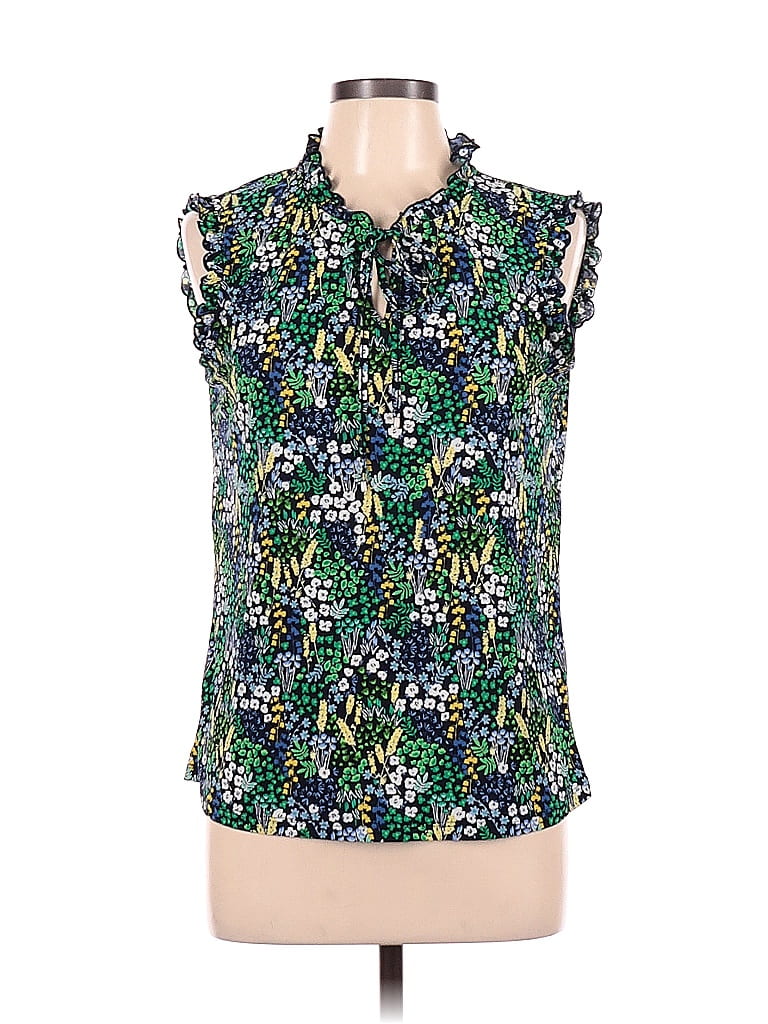 Tommy Hilfiger Multi Color Green Sleeveless Blouse Size M - 71% off ...