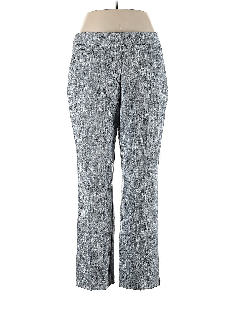 Investments Houndstooth Marled Tweed Chevron-herringbone Gray Dress Pants Size 12 - photo 1