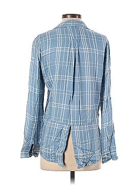 Aqua Long Sleeve Button-Down Shirt (view 2)
