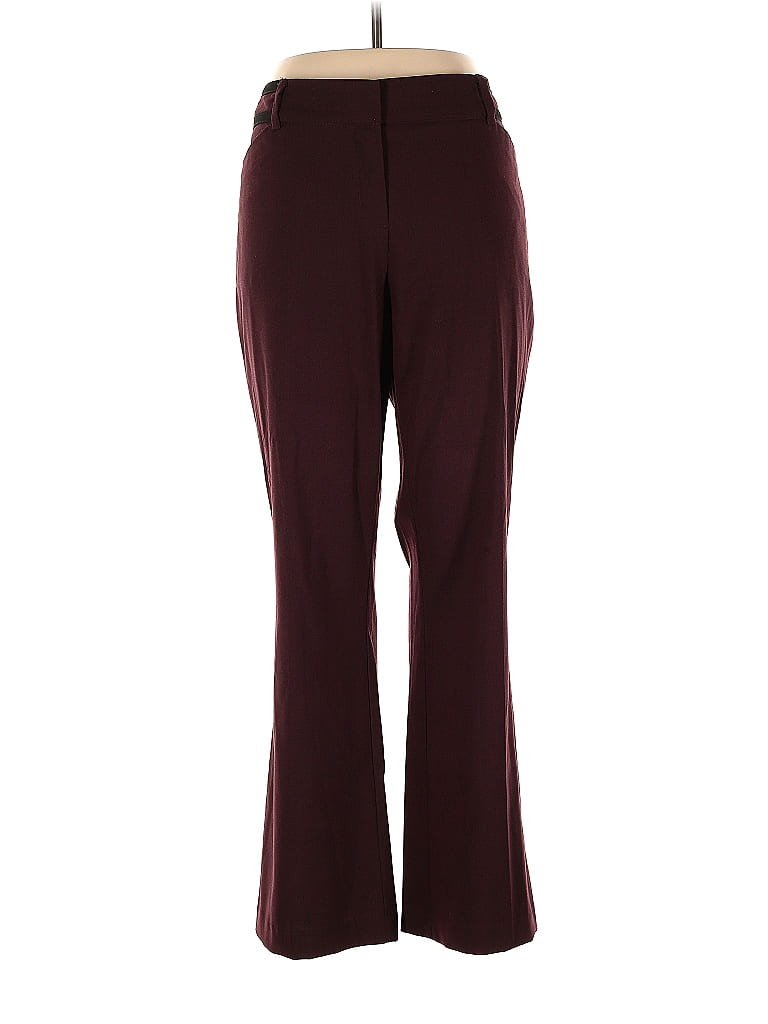 7th Avenue Design Studio New York & Company Maroon Burgundy Dress Pants ...