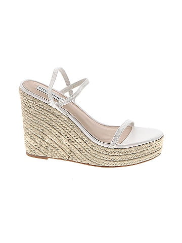 Steve madden wedges online white