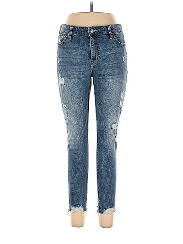 Lucky Brand Solid Blue Jeans Size 10 - 64% off