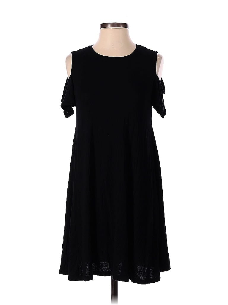Style&Co Solid Black Casual Dress Size S (Petite) - photo 1