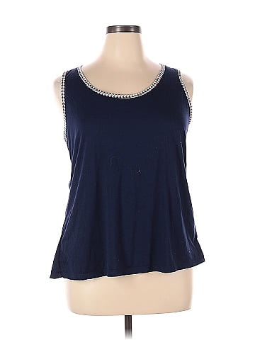 Fabletics Polka Dots Blue Active Tank Size XS - 58% off