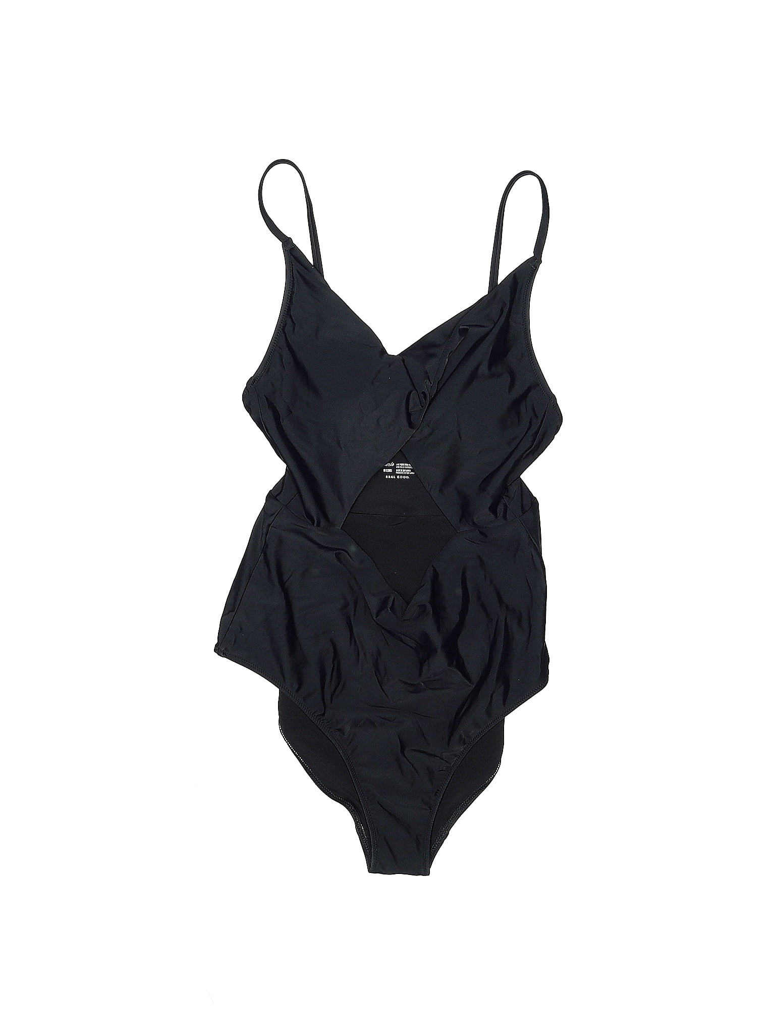 Aerie Solid Black One Piece Swimsuit Size M 42 Off Thredup