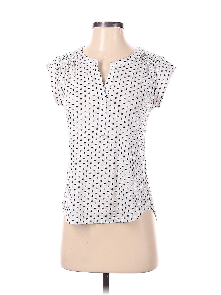 Daniel Rainn Polka Dots White Short Sleeve T-Shirt Size XS - 62% off ...