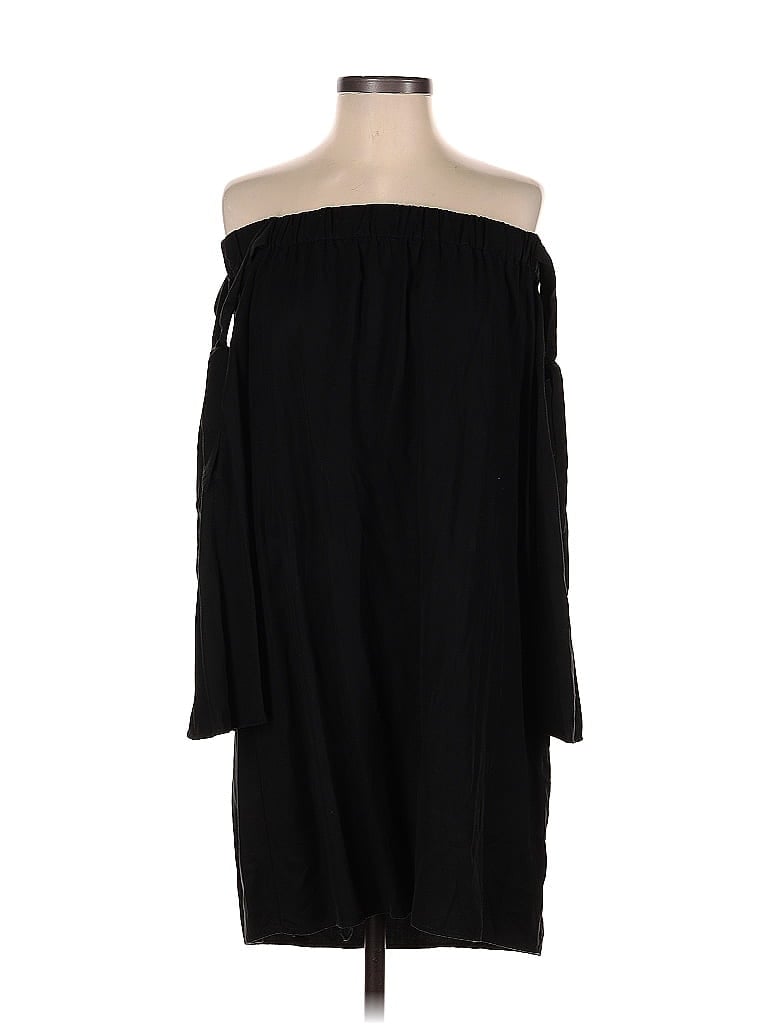 Pre-owned Zara Basic Casual Dress In Black