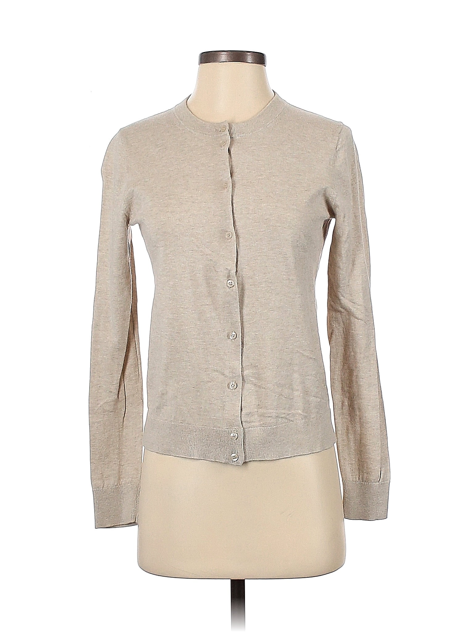 J.Crew Mercantile 100 Cotton Color Block Solid Tan Cardigan Size S 78 off thredUP