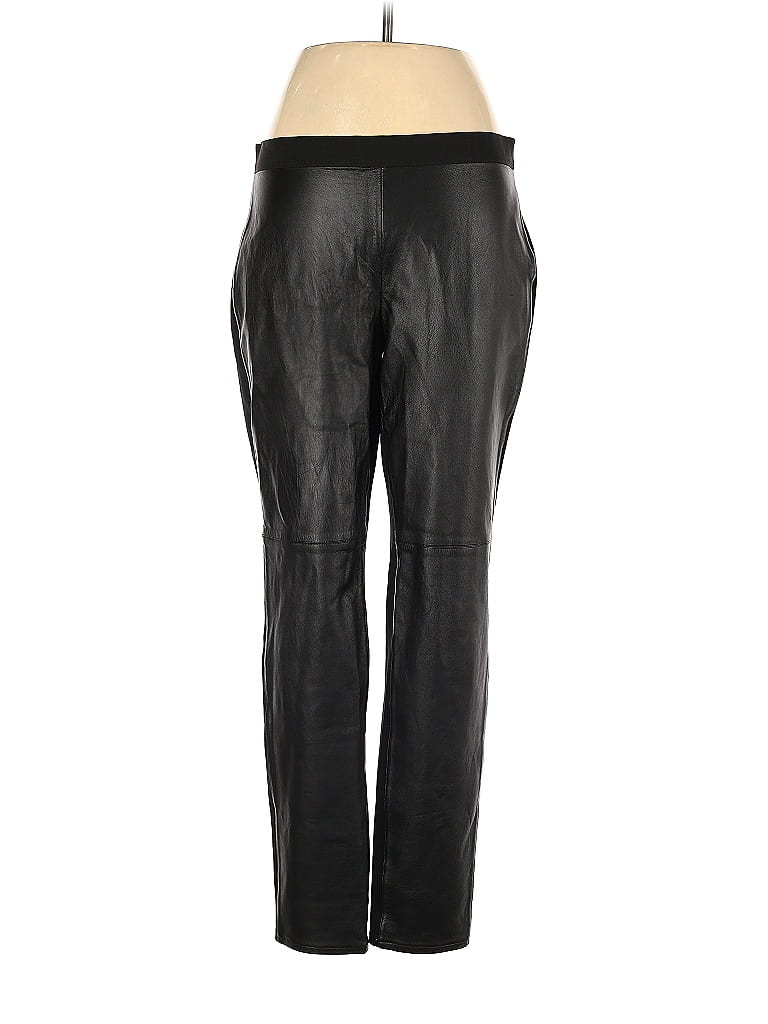 Eileen Fisher 100% Leather Solid Black Leather Pants Size M - 73% off ...