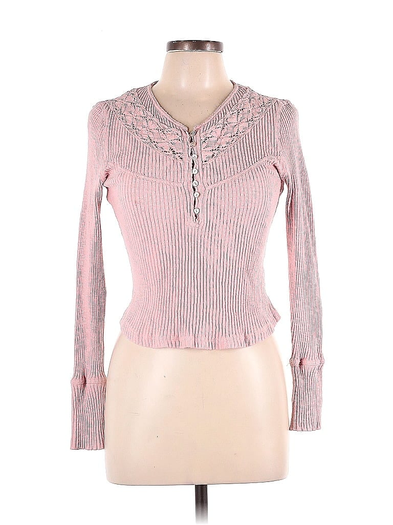Free the Roses Pink Long Sleeve Top Size L - photo 1