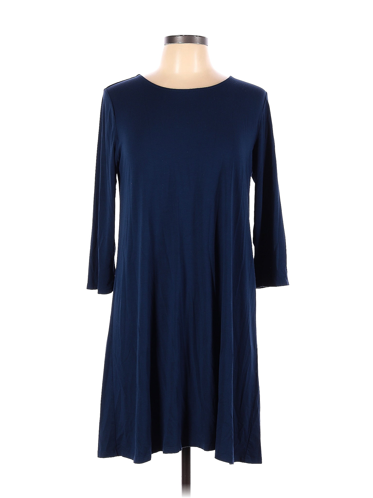 J.Jill Solid Navy Blue Casual Dress Size M (Petite) - 69% off | thredUP