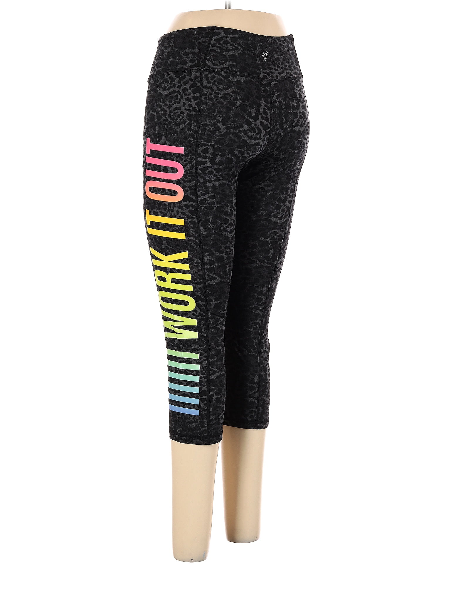 GIVE LOVE GET LOVE By Betsey Johnson Leopard Print Multi Color Black  Leggings Size M - 62% off