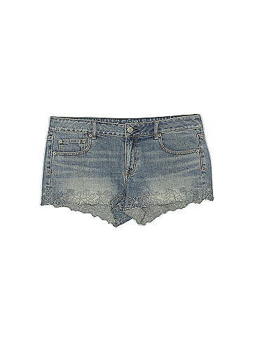 American Eagle Outfitters Blue Cotton Regular Fit Denim Shorts