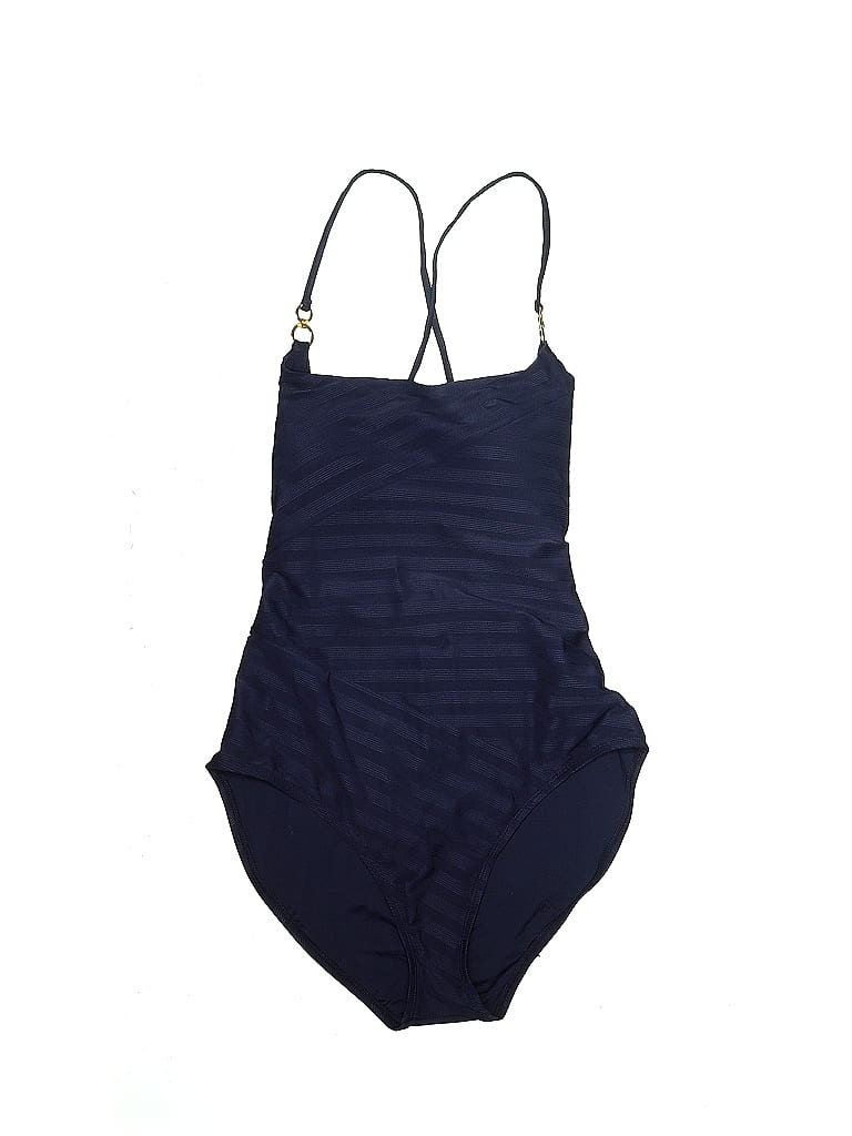 La Blanca Solid Navy Blue One Piece Swimsuit Size 14 - 50% off | thredUP