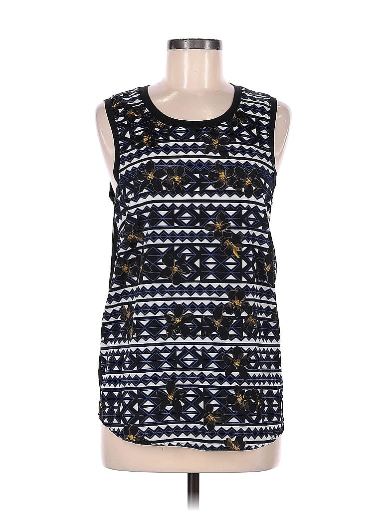 Pre-owned J.crew Factory Store Sleeveless Top Black Scoop Neck Tops