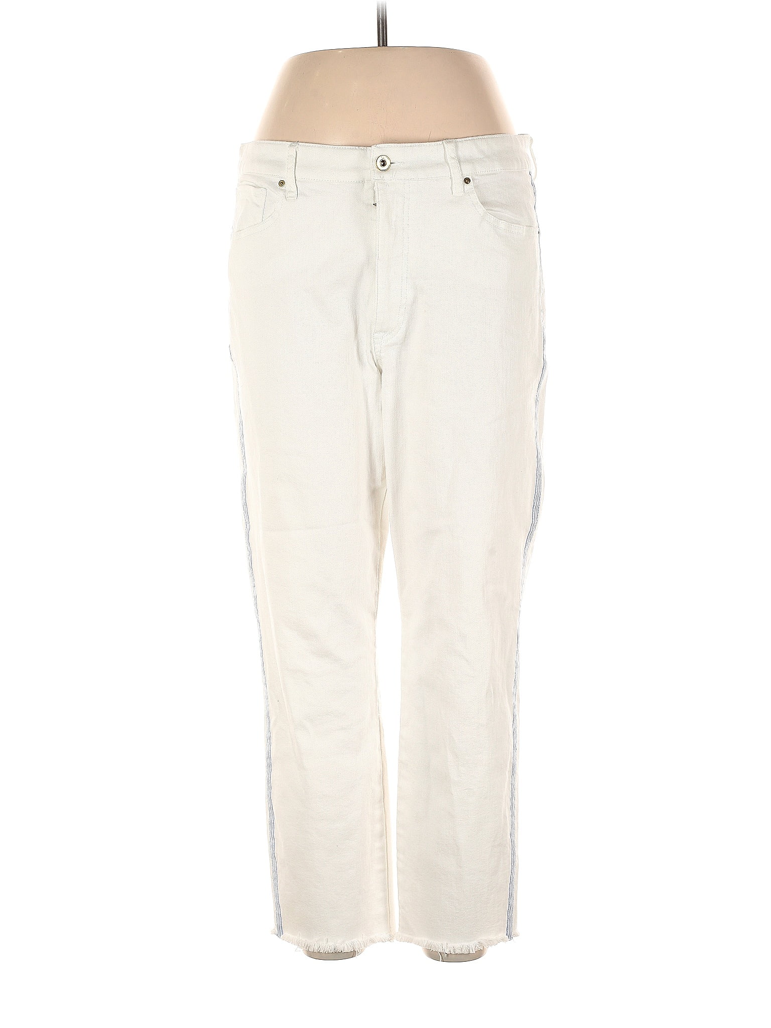 Tommy Hilfiger Solid Ivory Jeans Size 16 - 77% off | thredUP