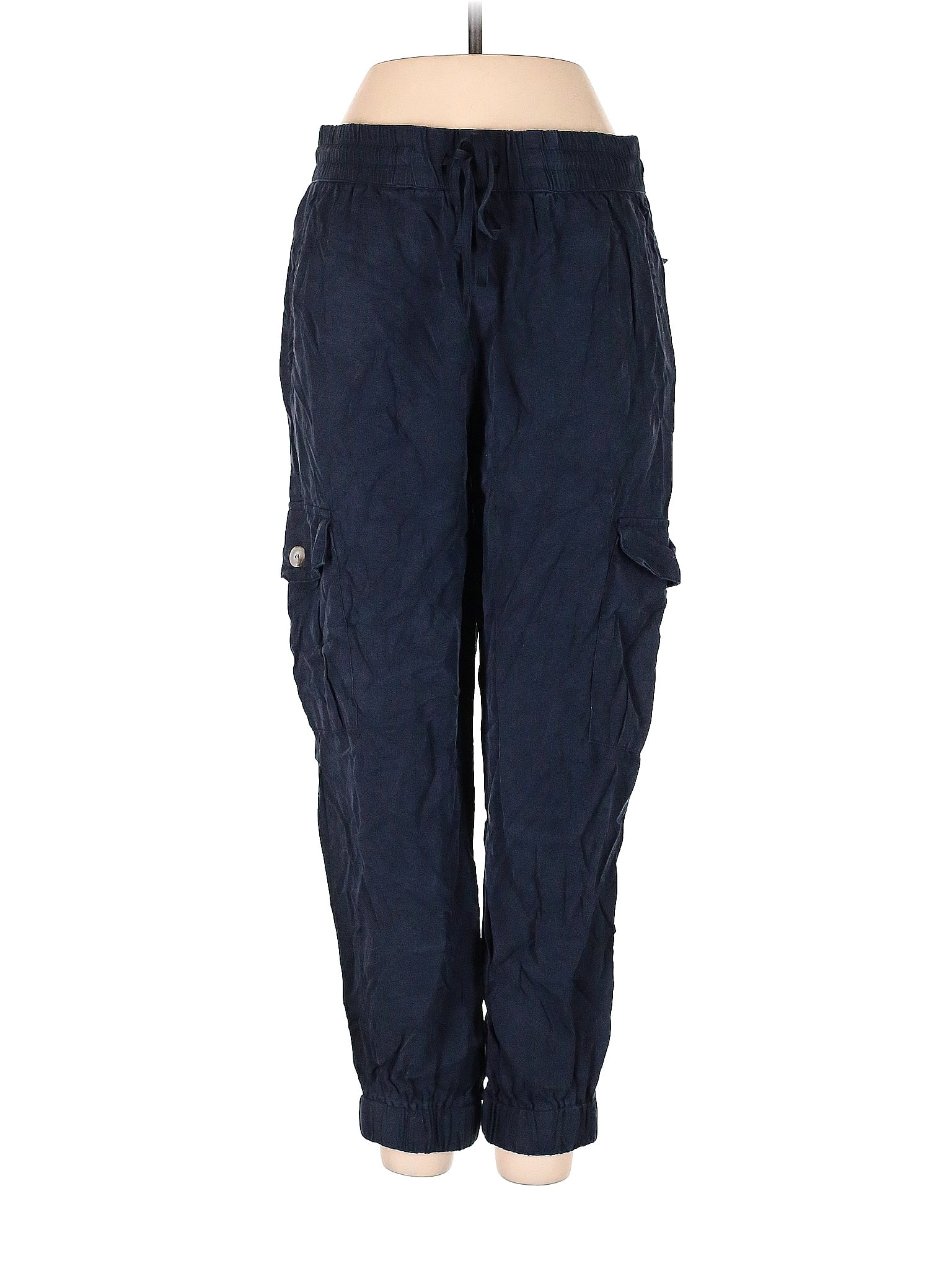 Robertson Rodeo Robertson & Rodeo 100% Tencel Solid Navy Blue Cargo Pants Size M - 69% ...