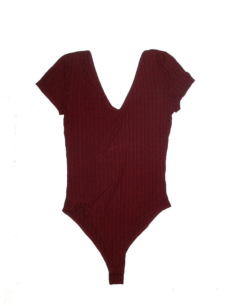 Maroon Solid Bodysuit