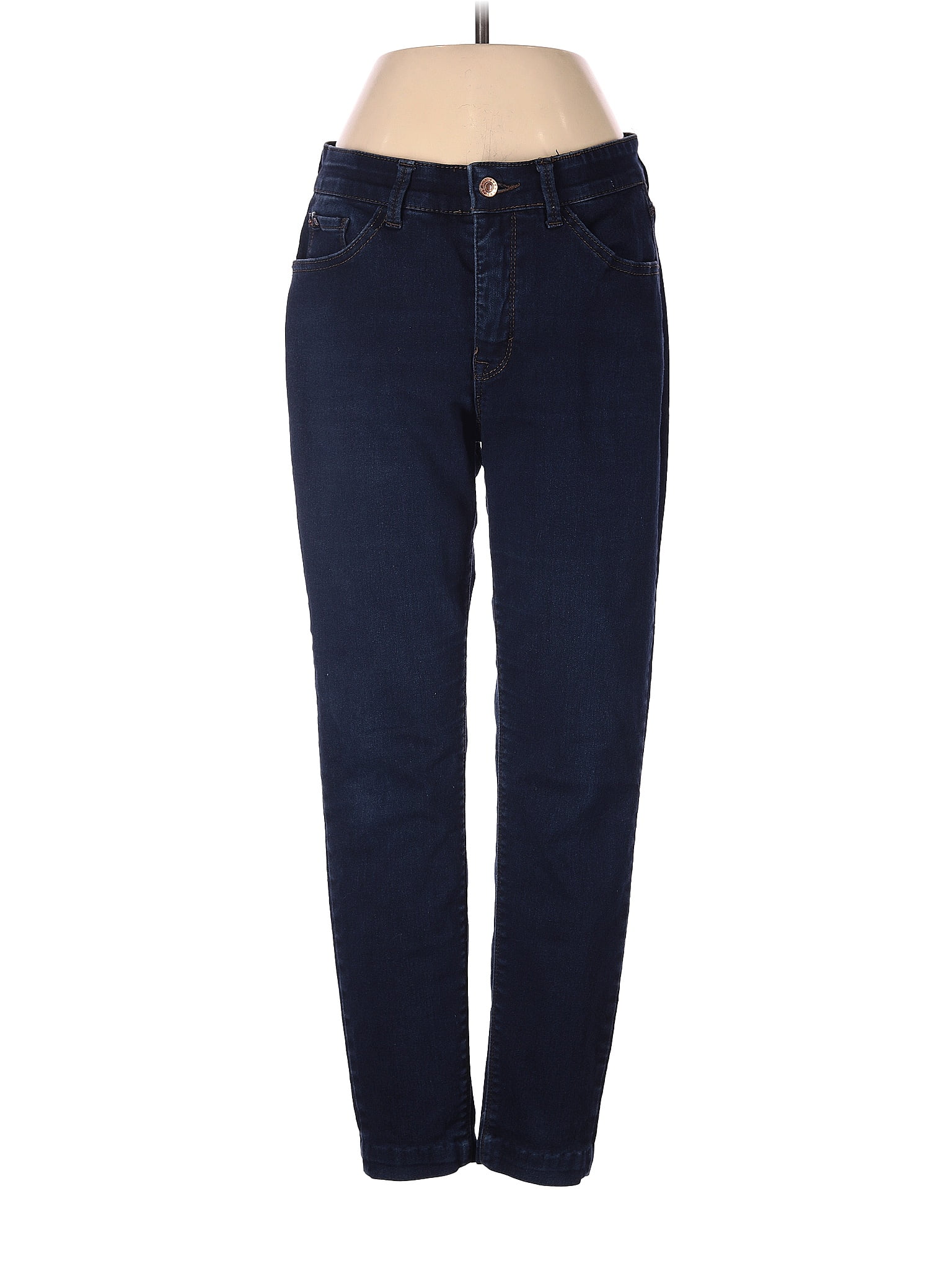 Curve Appeal Solid Blue Jeans Size 8 - 69% off | thredUP