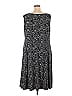 Jessica Howard Marled Tweed Graphic Black Casual Dress Size 20 (Plus) - photo 2