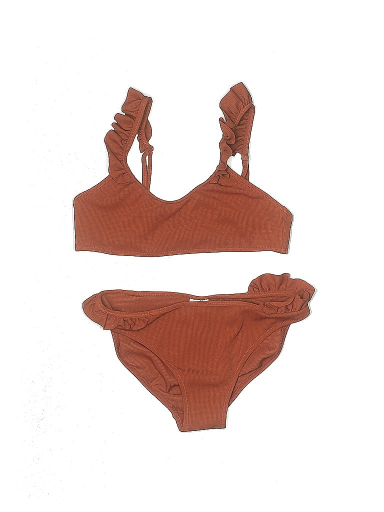 Zara Brown Two Piece Swimsuit Size 13 14 65 off thredUP