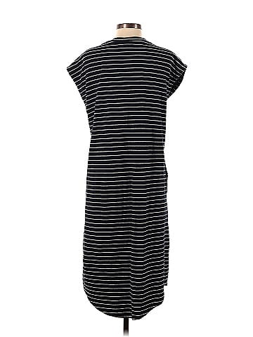 J.Jill Stripes Multi Color Black Casual Dress Size S Tall 70