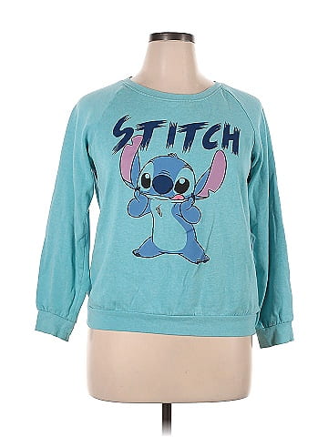Disney Color Block Graphic Blue Teal Sweatshirt Size XL - 43% off