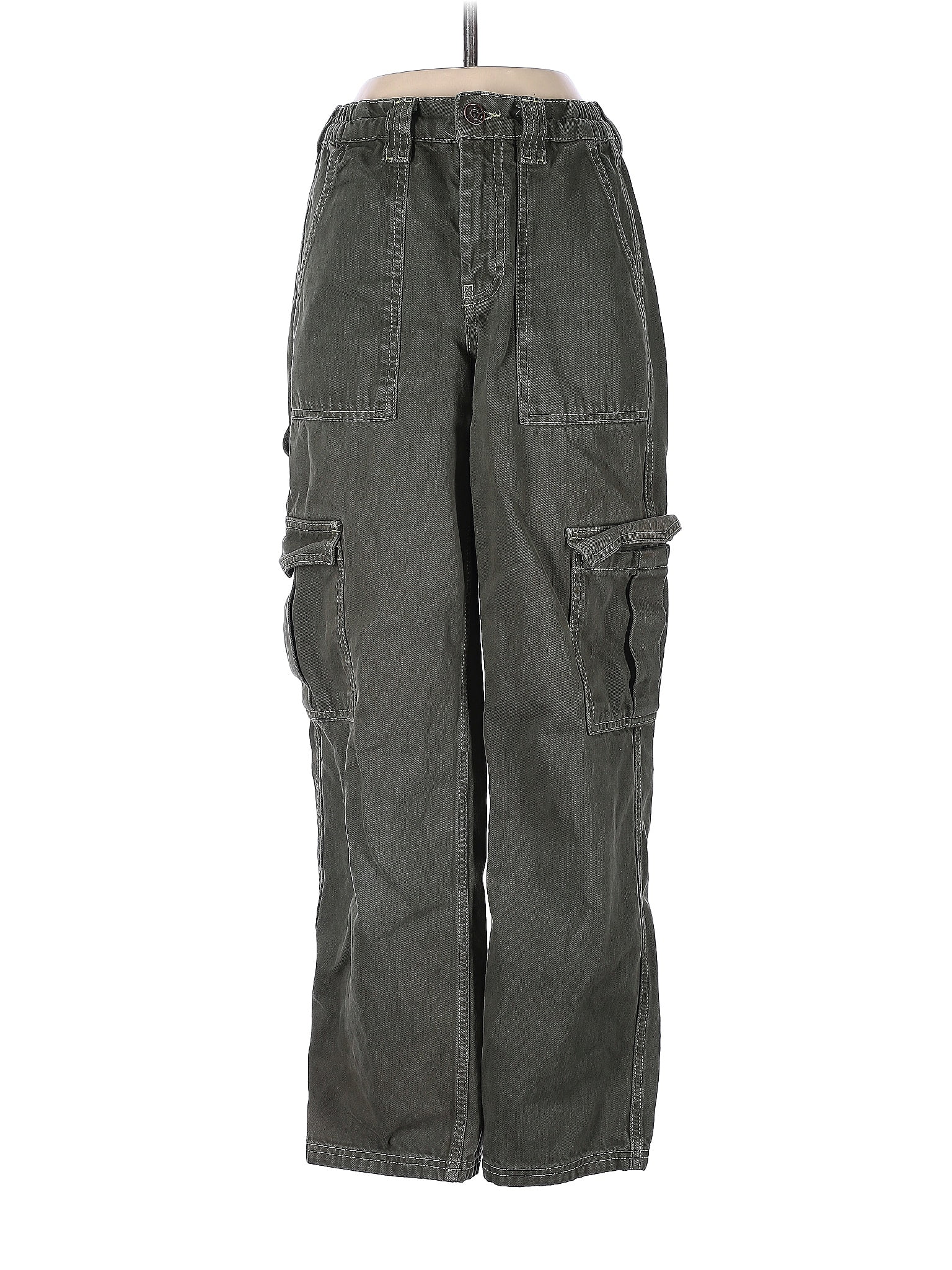 BDG 100 Cotton Solid Green Cargo Pants 25 Waist 45 off thredUP