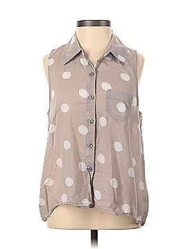 Black Poppy Sleeveless Button-Down Shirt (view 1)