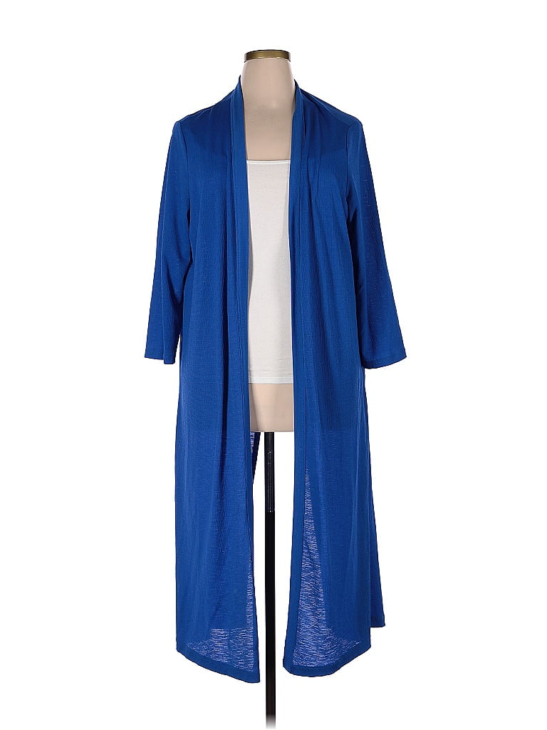 Travel Elements Solid Sapphire Blue Cardigan Size XL - 53% off | thredUP
