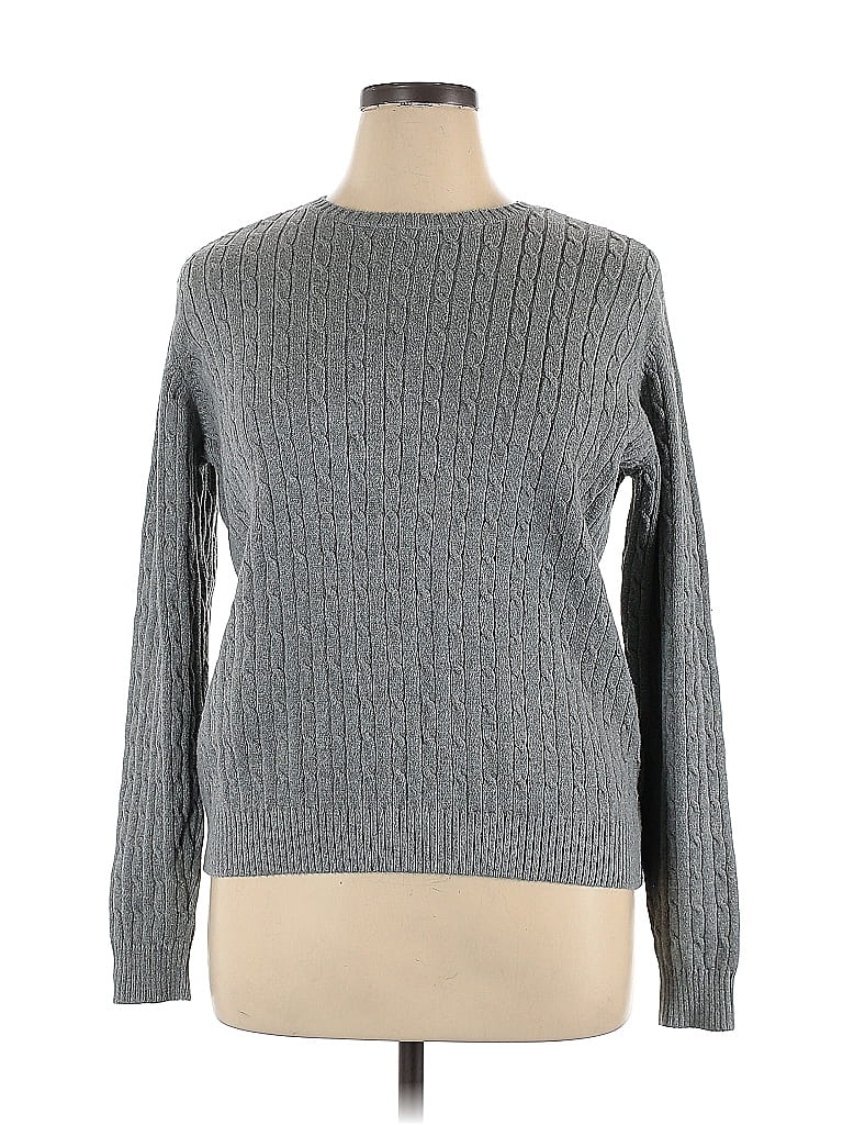 Eddie Bauer Color Block Solid Gray Pullover Sweater Size XL - 60% off ...