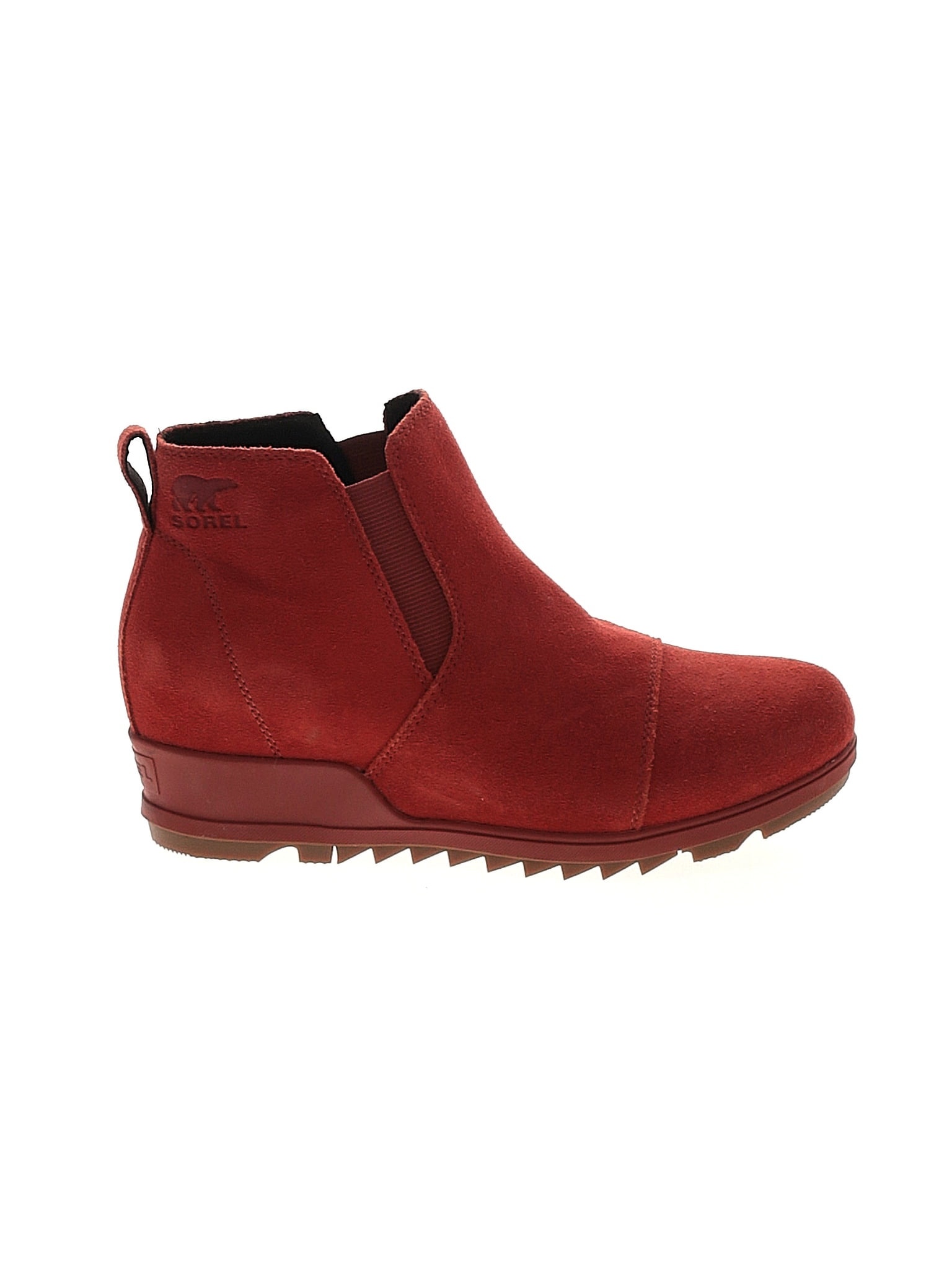 Sorel Solid Maroon Red Ankle Boots Size 9 - 59% off | thredUP