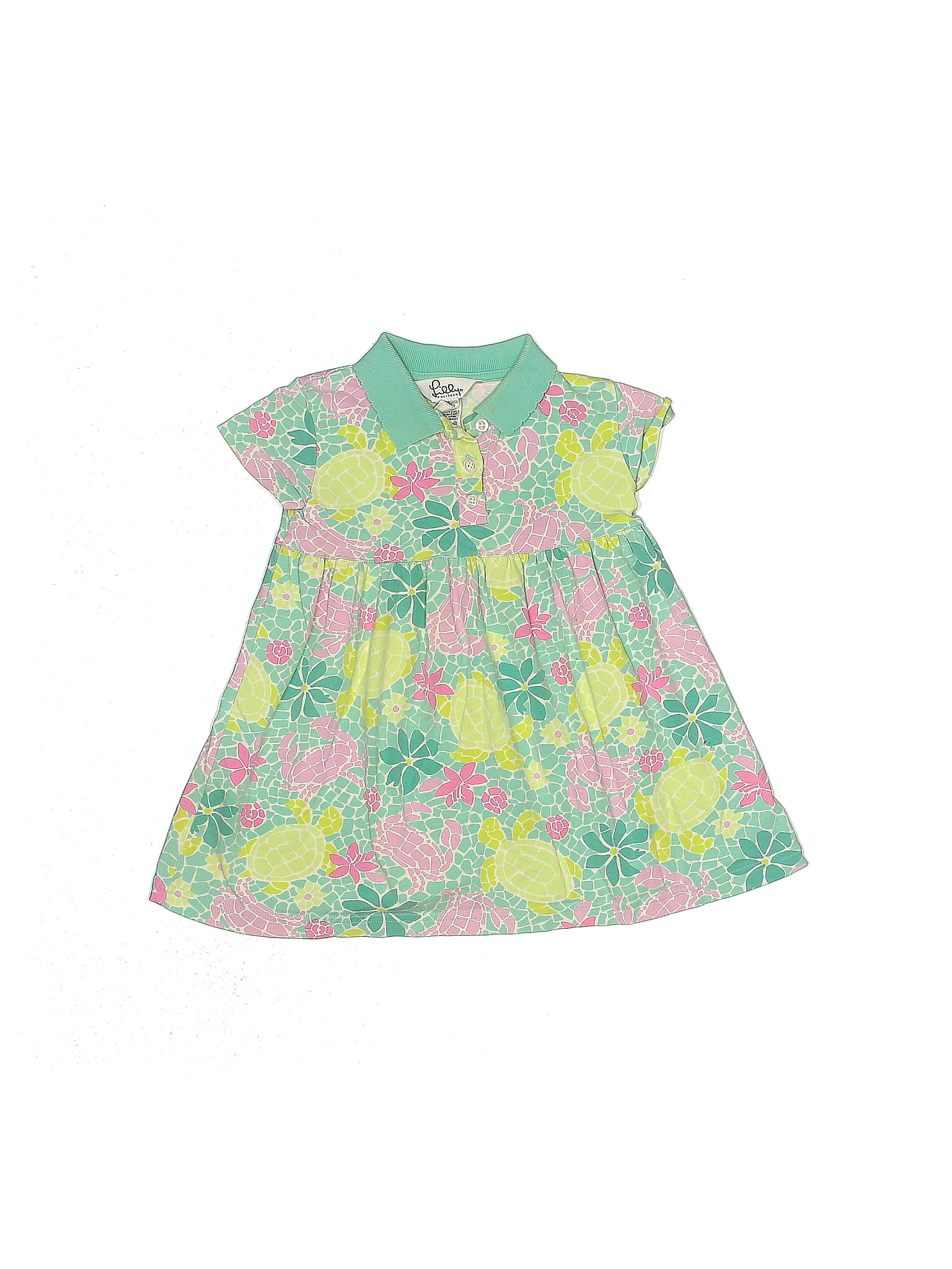 Lilly Pulitzer Green Patterned Wrap Dress Size XL
