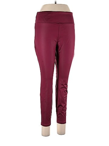 Wild Fable Solid Maroon Burgundy Leggings Size L - 43% off