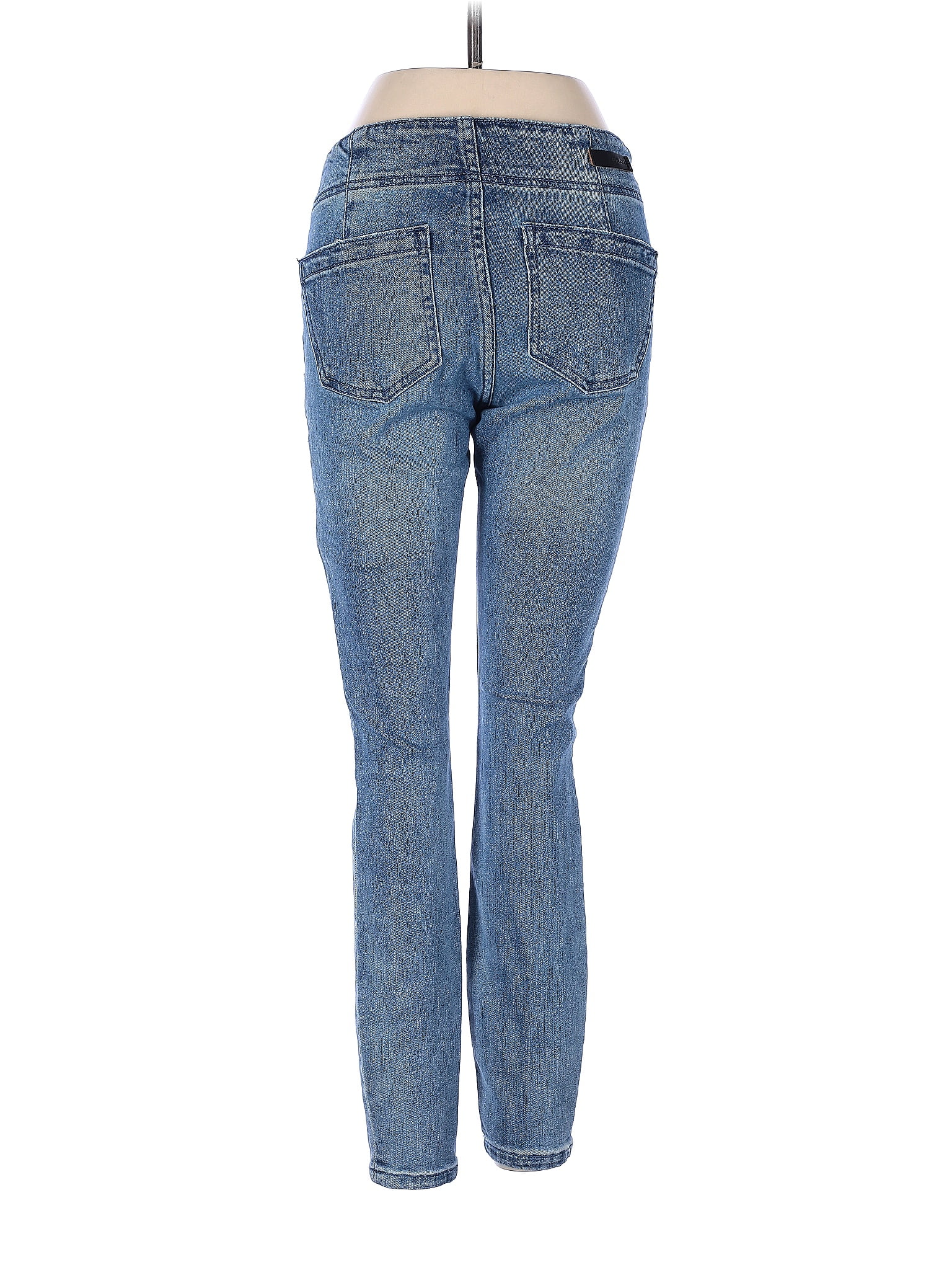 Anthropologie Solid Blue Jeans 25 Waist - 69% off