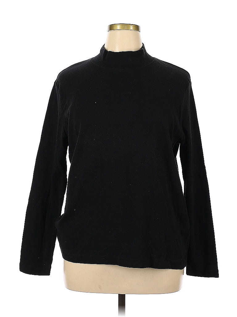 JONES NEW YORK All-over print turtleneck wool knit sweater, women's size L / eaa509287