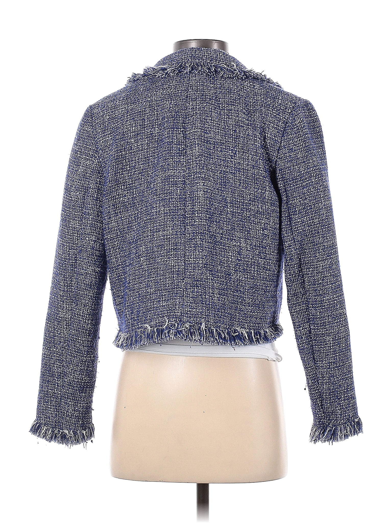 Zara frayed tweed jacket sale