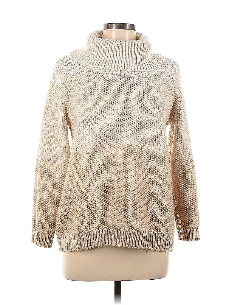 Calvin Klein Beige Wool Turtleneck