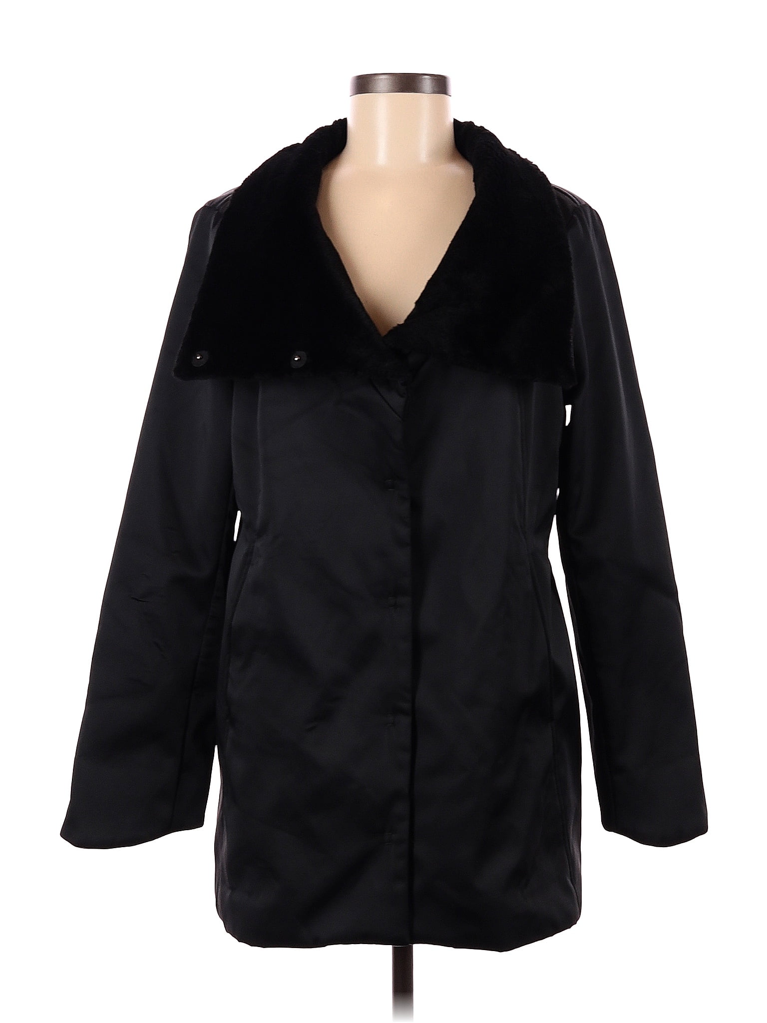Eileen Fisher Women's Size M Black Solid Zip Up Jacket