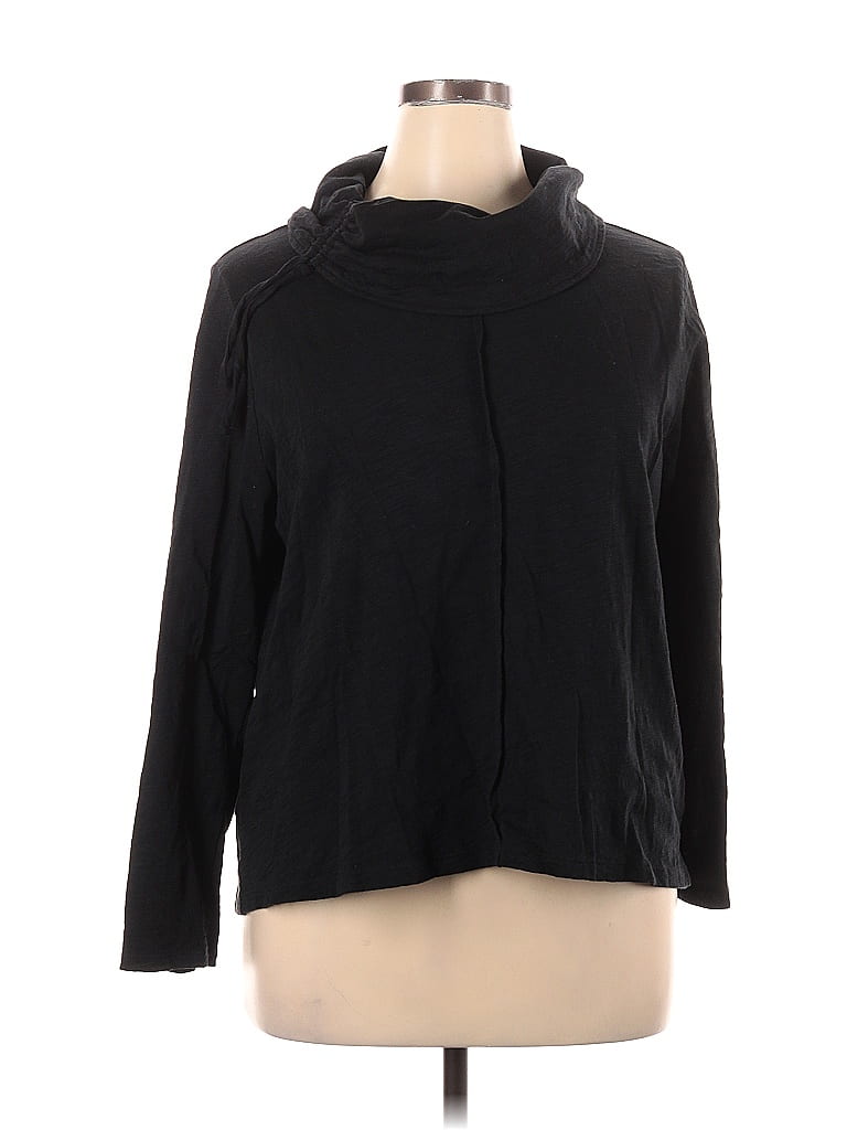 Habitat 100% Cotton Solid Black Long Sleeve Top Size XL - 45% off | thredUP