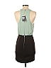 Silence and Noise 100% Polyester Color Block Green Casual Dress Size 2 - photo 2
