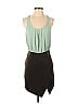 Silence and Noise 100% Polyester Color Block Green Casual Dress Size 2 - photo 1