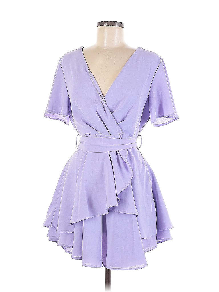 Unbranded 100 Dacron Solid Lavender Purple Cocktail Dress Size M 57