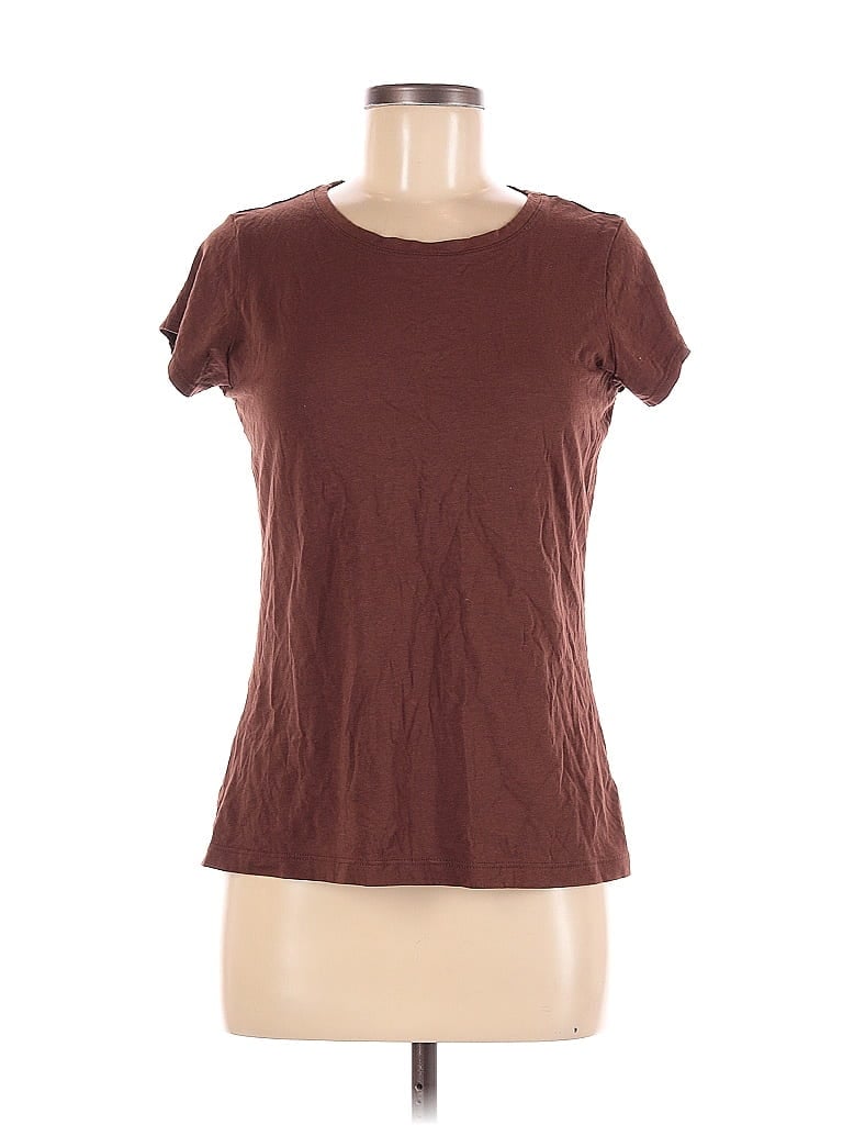 Tahari Brown Short Sleeve T-Shirt Size M - photo 1