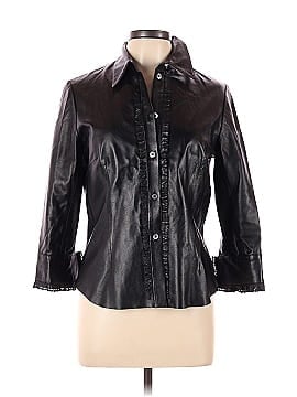 THE WRIGHTS Faux Leather Top (view 1)