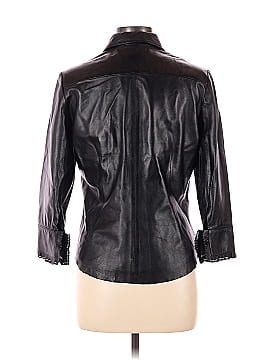 THE WRIGHTS Faux Leather Top (view 2)
